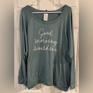 Secret Treasures Teal Long Sleeve Relaxed Sweatshirt